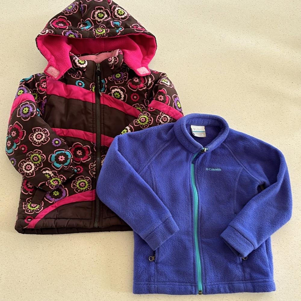 Girls Jacket Bundle - Columbia/Rothschild - pink/ purple. Size 3 & 4 toddler.